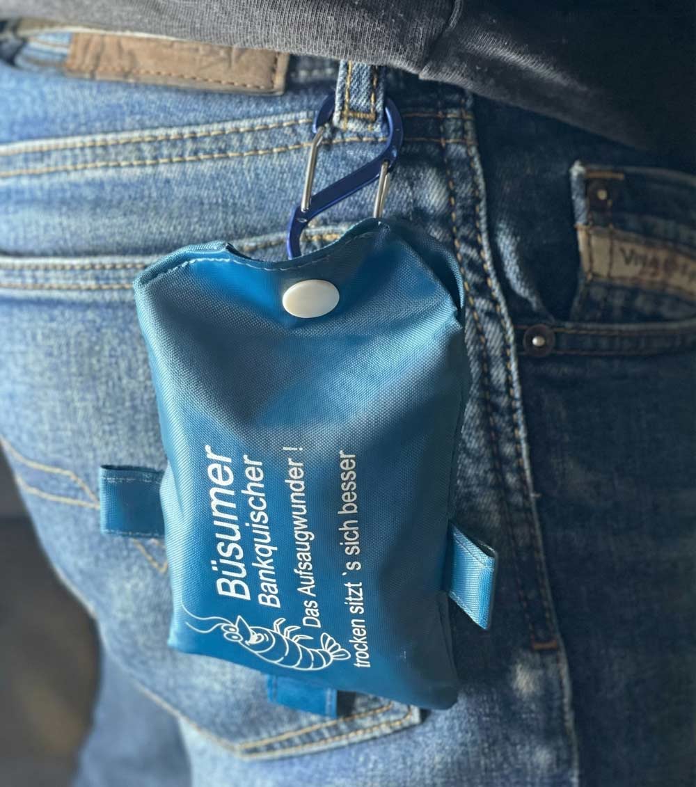 Bankquischer an der Hose